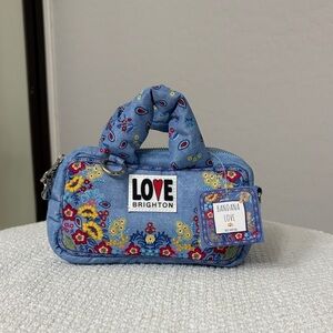 Brighton Blue and Red Floral Mini Bag